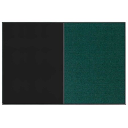 United Visual Products Enclosed Corkboard, 1 Door, 48"x36", 4" Fra UV3402-SATIN-FORBO